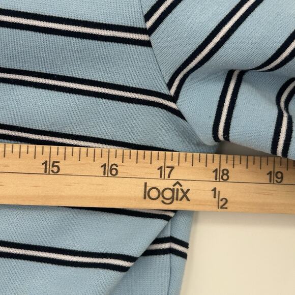 Draper James Dress Blue Stripes Womens Size Medium Ponte Stripe A-line - Picture 8 of 12